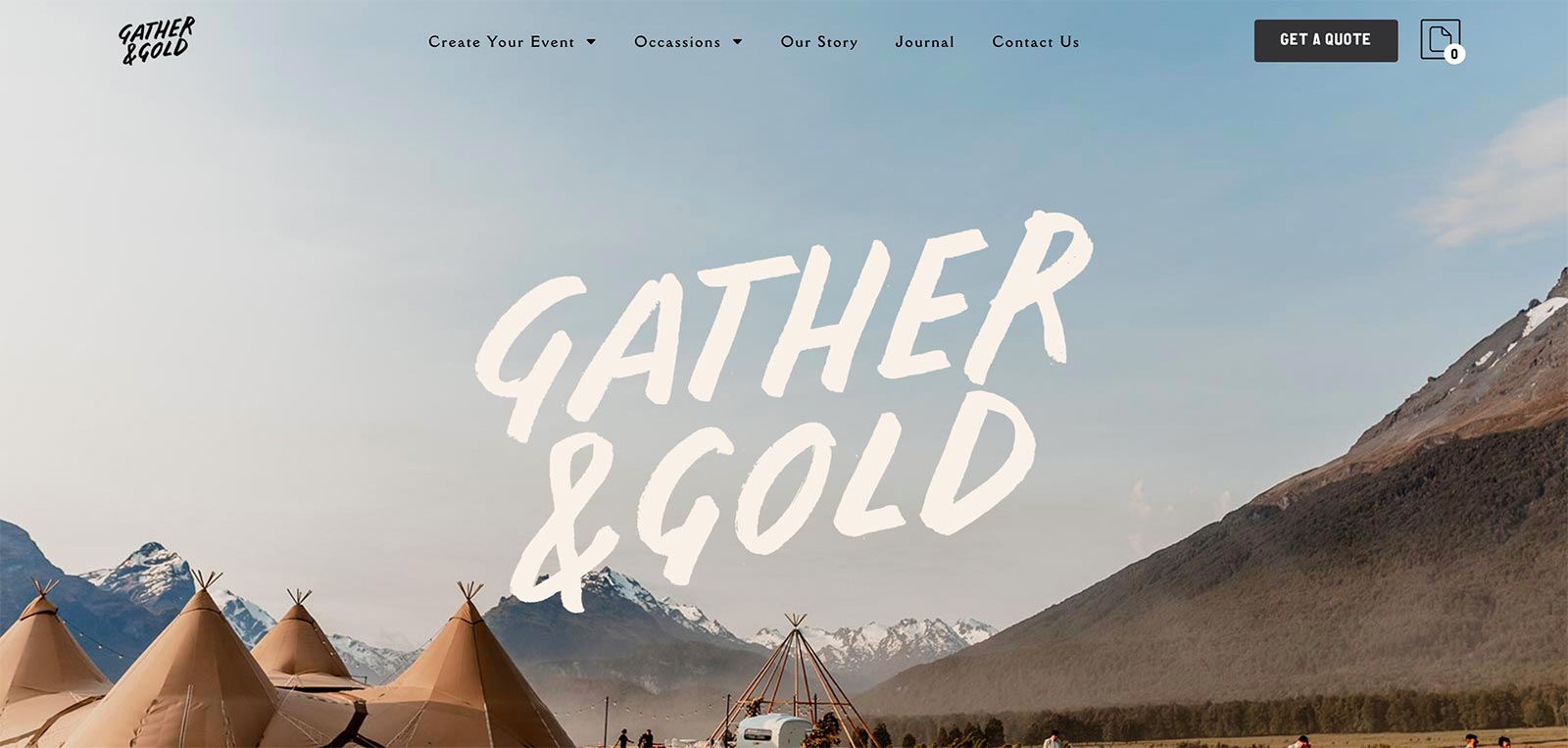 Gather & Gold website by BE Business
