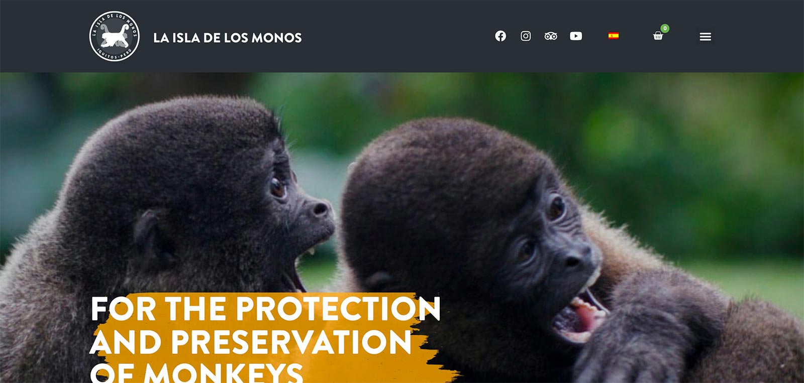 La Isla de los Monos website by BE Business